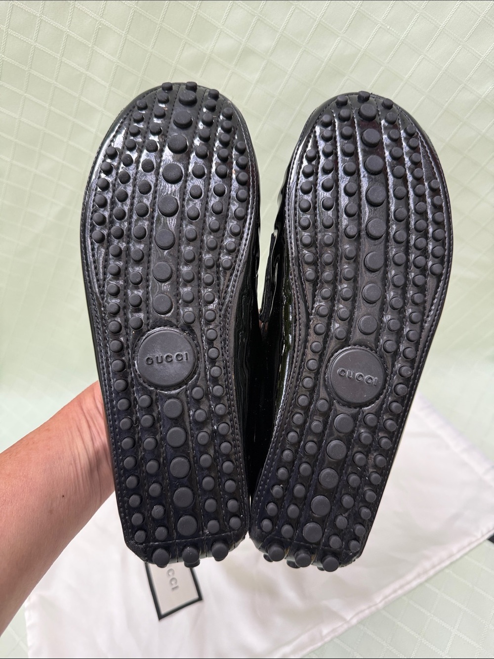 Gucci Black Patent Leather Horsebit Driving Loafers in The Dust Bag - Picture 7 of 10